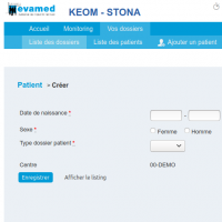 Création d'une fiche Patient